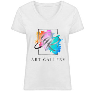ArtGallery-JR-Shirt - Damen Premium Organic V-Neck T-Shirt ST/ST-3